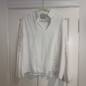 Tuckernuck White Lace Detail Blouse